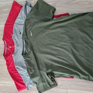 3 nike dry fit short sleeve shirts